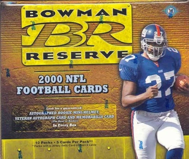 2000 Bowman Reserve Football Hobby Box Mini Helmet/Vet Auto/Mem Per Box