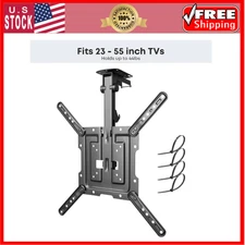 Flip Down TV Mount, Manual Folding Ceiling TV Mount for Most 23'' to 55''