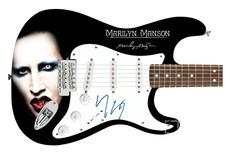 Marilyn Manson Signed Autographed Custom Photo Graphics Guitar
