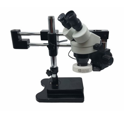 AmScope 0.5X Binocular Stereo Microscope Double Arm Boom Stand