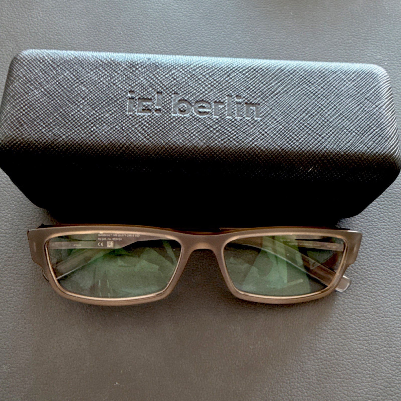 ic! berlin 62 unter den birken Gray Full Rim Metal Rectangular Frames 17mm