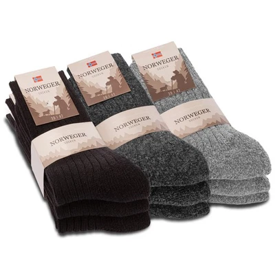 6 Paar Norweger Socken Damen Herren Wintersocken warme Wollsocken - Bild 1 von 4