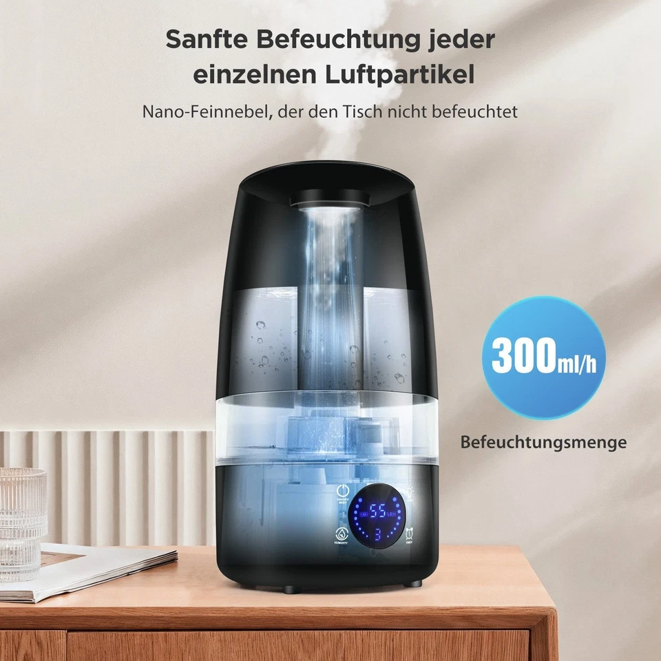 4.5L Humidifier Timer Plant Ultrasonic Air Freshener Humidifier 7 Light - Image 4 of 4