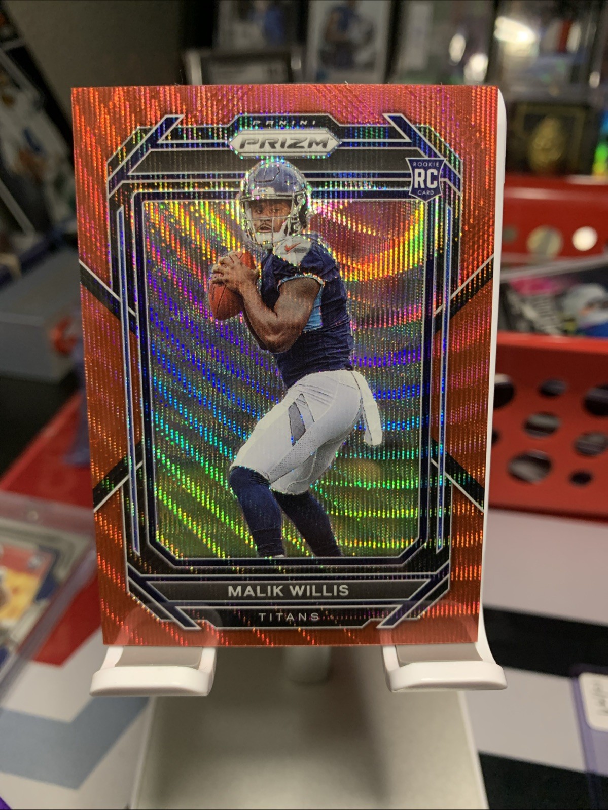 2022 Panini Prizm Rookies Malik Willis #303 Red Wave Prizm /149 (RC)