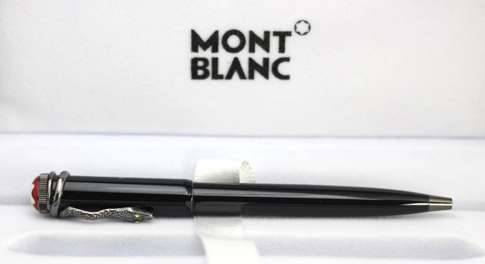 Caneta esferográfica Montblanc Meisterstuck Star Walker em tinta azul com clipe de cobra. - Imagem 2 de 4