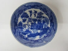 Vintage Miniature Blue Willow Child’s Plate 3 7/8" Occupied Japan Ships Free