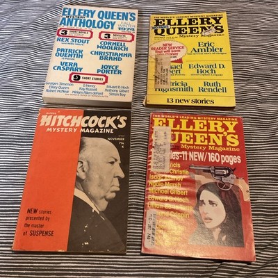 Alfred Hitchcock's Mystery Magazine November 1974 & 3 Ellery Queen s  Anthology
