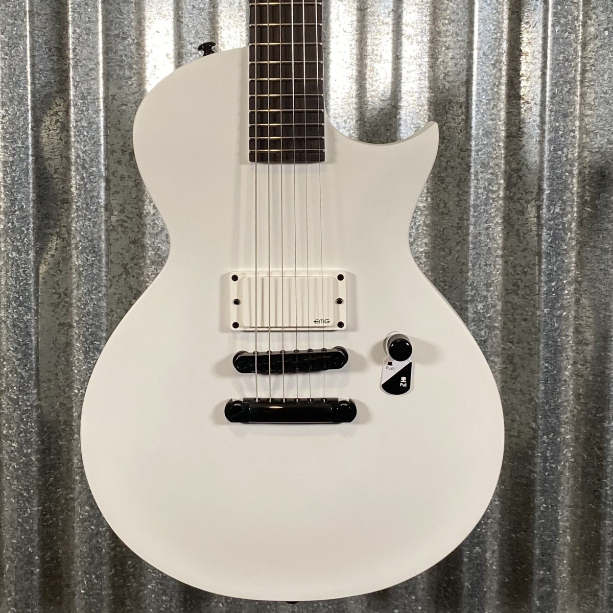 ESP LTD EC Arctic Metal Snow White Satin Guitar ECARMSWS #0177