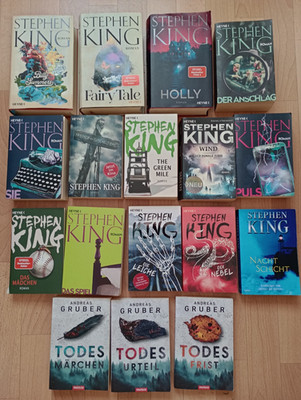 Stephen King Büchersammlung, 14 Stück, drei A. Gruber, Grusel im Megapack