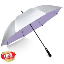 G4Free 54/62" Golf Umbrella Windproof UV Protection Silver Auto Open