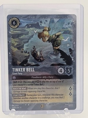 Disney Lorcana First Chapter Tinker Bell Giant Fairy SuperRare COLD FOIL