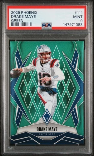 2025 PANINI PHOENIX GREEN #111 DRAKE MAYE 24/25 PSA 9