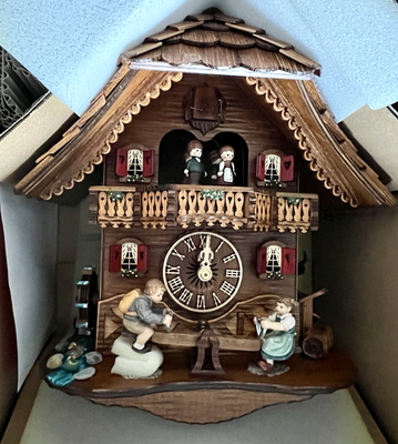 SCHNEIDER カッコウ時計 木製　ドイツ製 Schneider Cuckoo Clock Chalet w/ Moving Children on See-Saw -MT