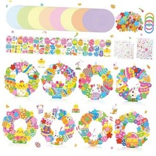 48 Sets Easter Wreath Craft Kits DIY Wreath Hanging Ornaments Make Your Own