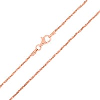 Cavill Silber Halskette 925 Sterling RoséVergoldet 50Cm Filigran Modern