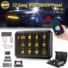 12 Gang RGB Switch Panel LED Light Bar bluetooth APP & Remote Control 12V 24V UK
