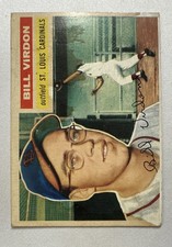 1956 Topps - Bill Virdon #170 White Back Rare Stain 🫟