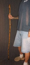 Tennessee Walking Stick- Wood Hiking Stick Staff Hike Pole Hand Carved Cane #89