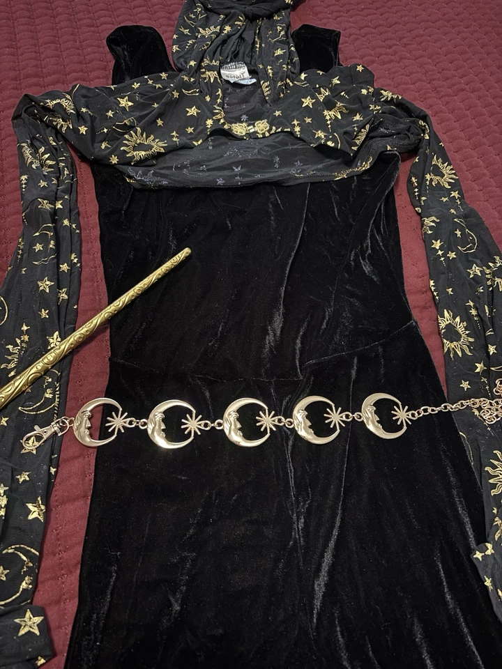 Disfraz Spirit Halloween Mujer Pequeño 4-6 Encuadernador de Hechizos Mono Adulto NUEVO Foto 4 de 4