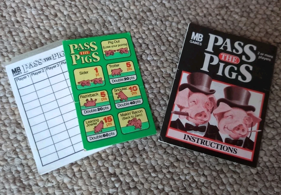Vintage 1984 MB Games Pass The Pigs Game Compact / Travel Game - Image 3 of 4