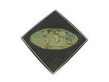 Nippon United Chemi-Con Globe Enamel Paperweight USA 1990 Made in USA