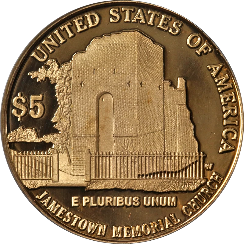 2007-W Jamestown Commem Gold $5 PCGS PR69 DCAM Vault Collection - STOCK - Image 2 of 4