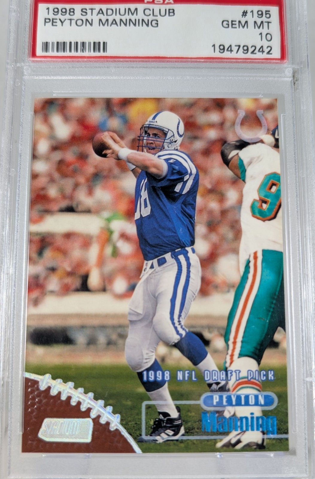 1998 Topps Stadium Club Peyton Manning Rookie - PSA 10 #195