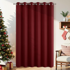 Blackout Patio Sliding Door Curtains 84 Inches Long, Grommet Privacy Room Divide