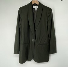 VTG Y2K Petite 100% Wool Blazer Olive Green T...