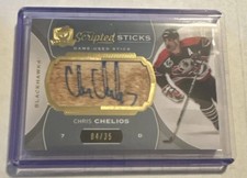 Upper Deck 2014-15 The Cup Scripted Sticks SS-CC Chris Chelios Auto /35