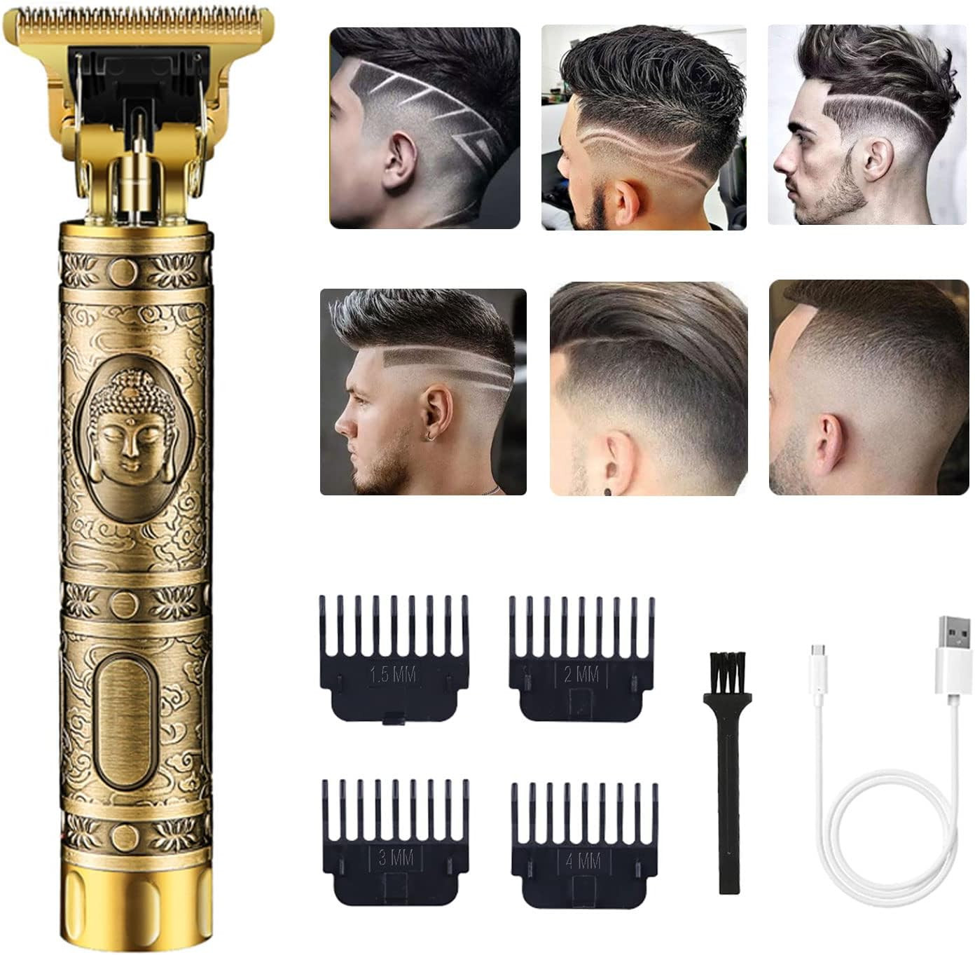 Hair Clippers - Cordless Electric Hair & Beard Trimmer for M
