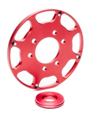 MSD Ignition 8611 7in Crank Trigger Wheel Aluminum Red Small Block Chevy