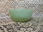 Vintage Fire King Jadeite Glass Bulb 3 Footed Bowl Scalloped Candy Dish 5-1/4”