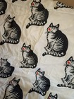 Vintage 1970’s B Kliban Love a Cat Kiss Twin Comforter Black White Tabby — photo 6