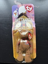 Brittania the Bear 1997 McDonald's Ty Beanie Baby w/ Rare Errors 1993 Oakbrook