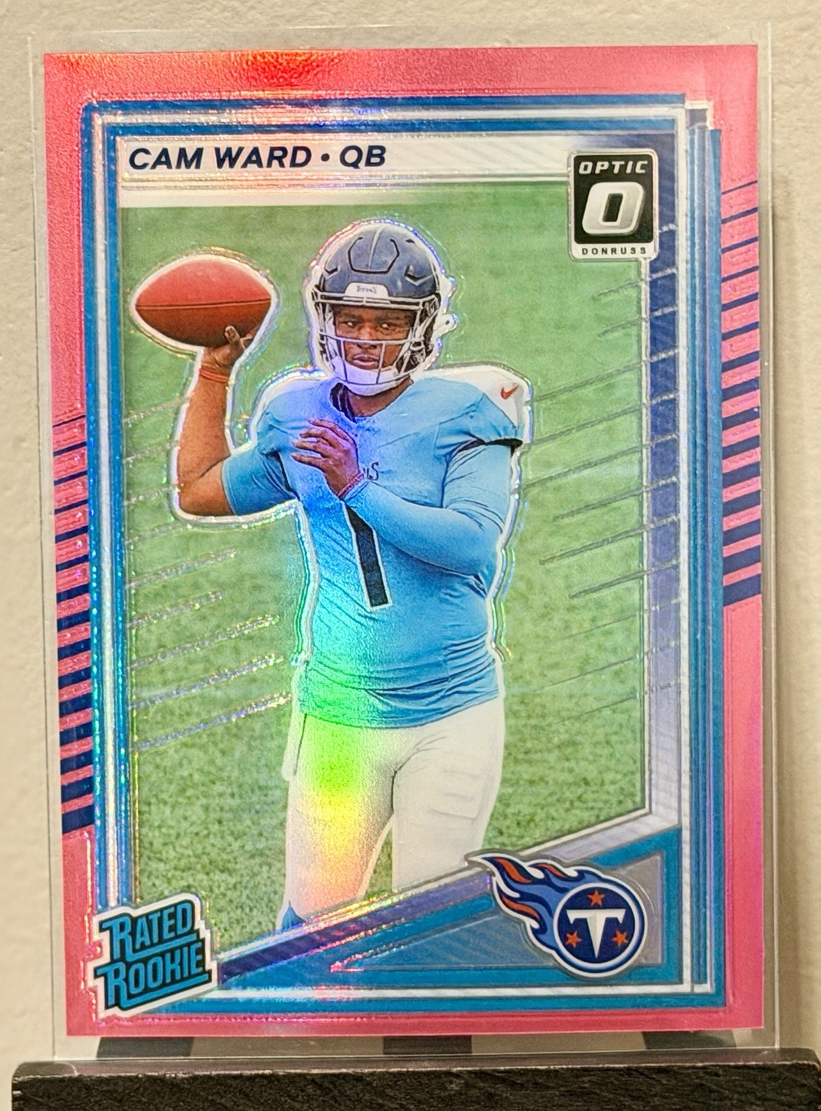 🔥2025 Panini Donruss Cam Ward Rated Rookie Optic Preview Pink Prizm #350🔥