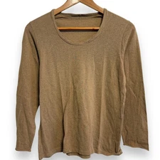 Jurgen Lehl Jurgen Lehl Long Sleeve Round Neck Knit Sweater M Camel Women USED