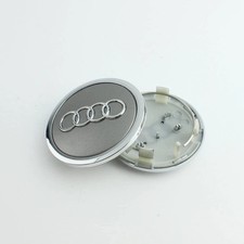 4x Audi 69mm Gray Chrome Wheel Rim Center Hub Caps Replacement4b0601170a