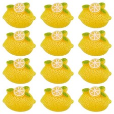 80Pcs Resin Flatback Cabochons Lemon Resin Charms Flatback Cabochon Cute Frui...