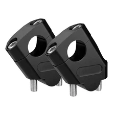7/8 Universal Handlebar Risers, 38mm 1.5 Rise, Black, 18mm Back/Forward