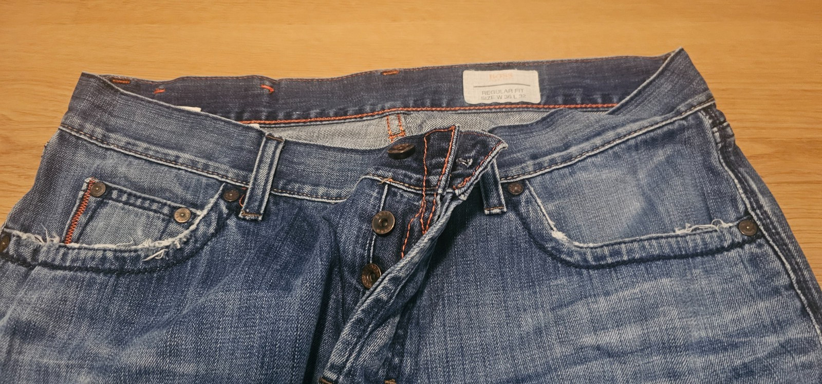 Hugo Boss Mens Jeans 36x32 Blue Regular Straight  Denim thumbnail 6