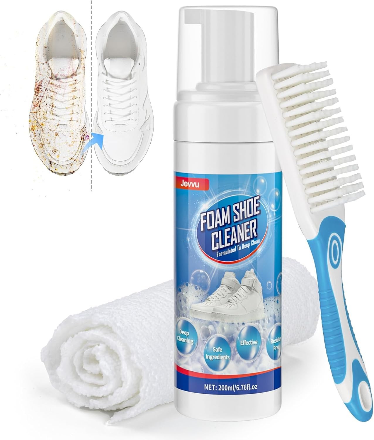 Shoe Cleaner, 6.76fl.oz Sneaker Cleaner Foam for Removing Stains and Dirt, Shoe 