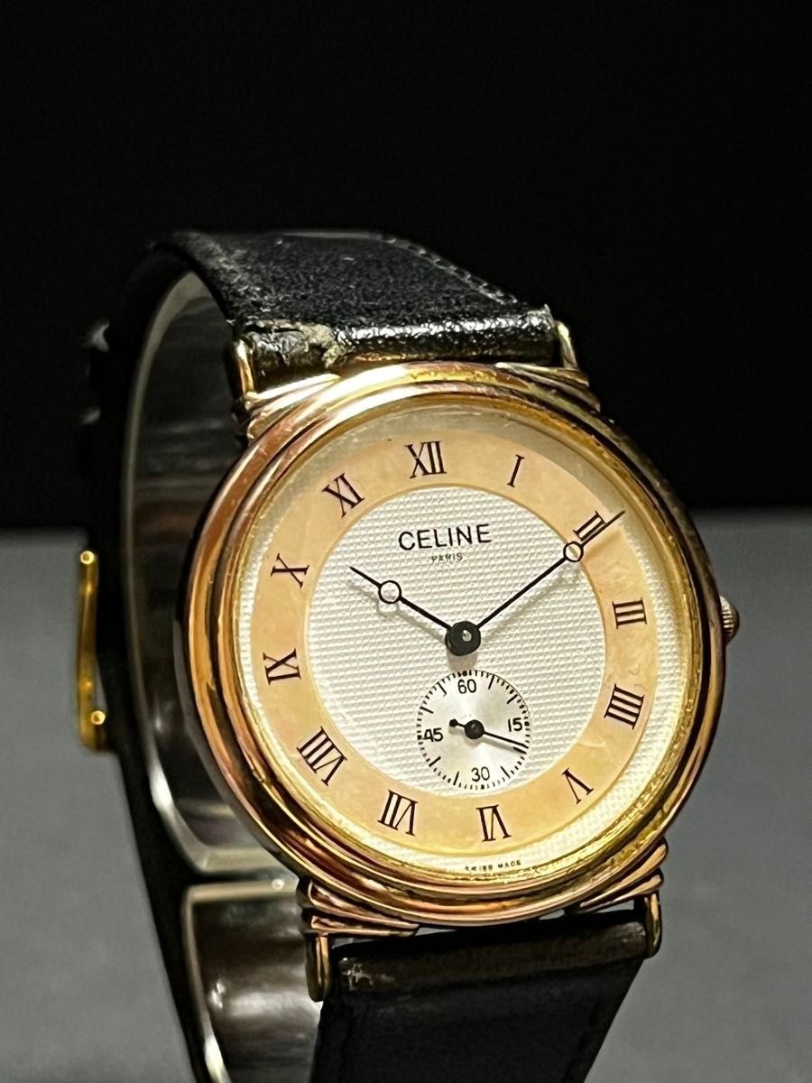 ★レア美品 ！セリーヌ ピンクシェルH-2903-3レディース腕時計　動作良好 正規品CELINE 人気モデル/H2903-3 動作良好 シェル