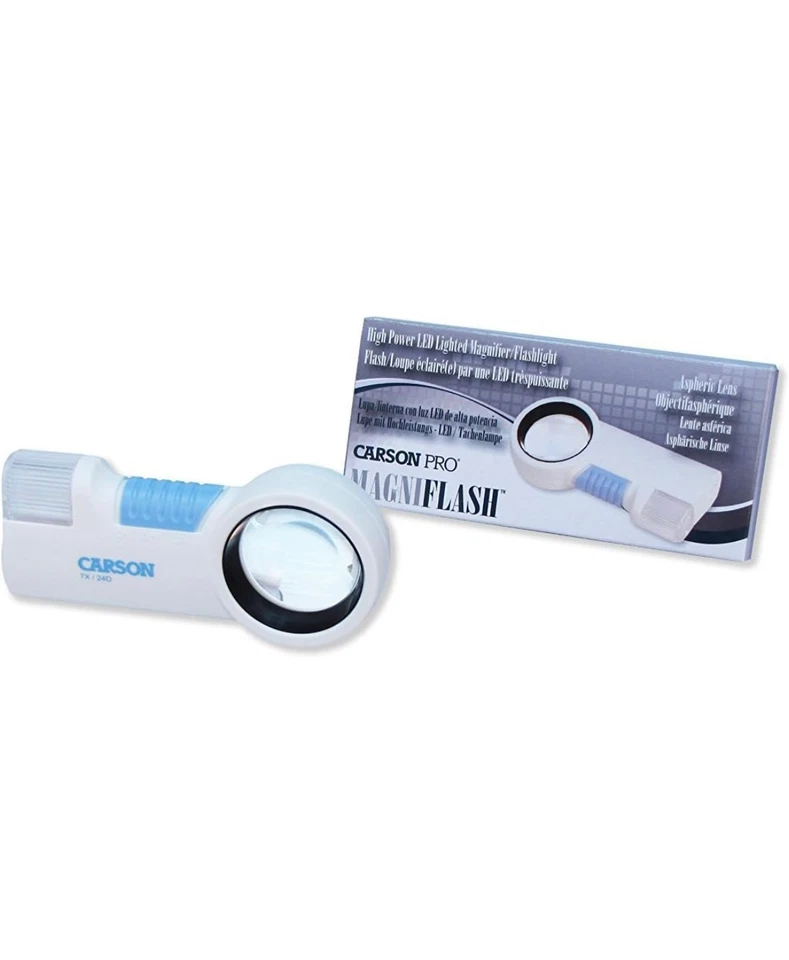 Carson PRO Series MagniFlash High Powered Aspheric Lens LED Lighted Magnifiers a - Image 3 of 4