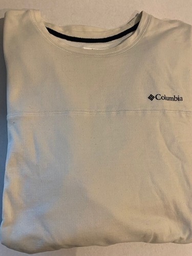 Men's 2X Columbia Sportswear Crew Neck Long Sleeve Shirt/Sweatshirt Beige - Picture 5 of 5
