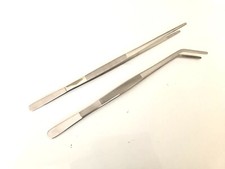 12" Extra Long Aquarium Tweezers Bent and Straight Tip Forceps Stainless Steel