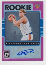 MINDAUGAS KUZMINSKAS 2016-17 Donruss Optic Pink Rookie Refractor Auto #D 18/25