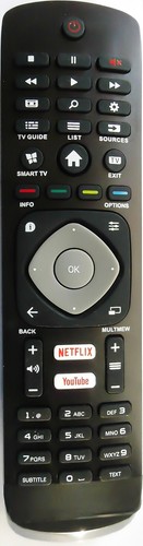 Replacement Universal Remote Control for PHILIPS LCD LED TV with NETFLIX and You Tube