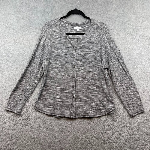 Sonoma Womens Cardigan Sweater Gray 