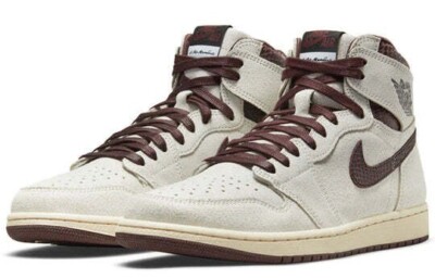 A Ma Maniere × Nike Air Jordan 1 Retro High OG ''Sail/Burgundy'' DO7097-100 New